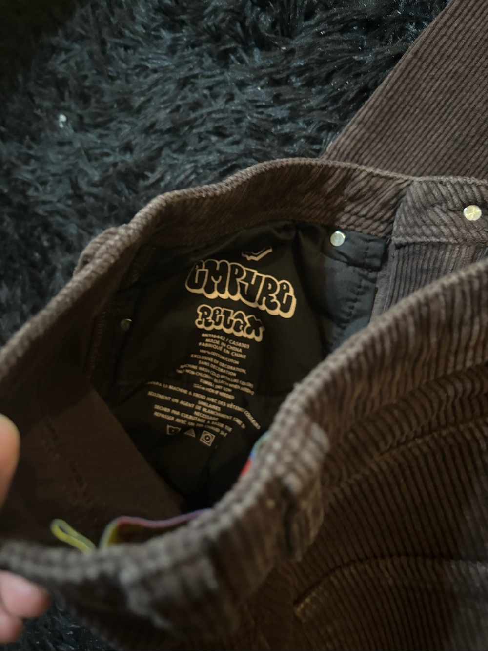 Empyre Relax Baggy Brown Corduroy Pants - Picture 4 of 5